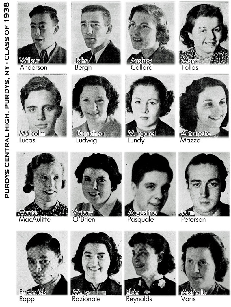 Purdys Central High School - Class of 1938