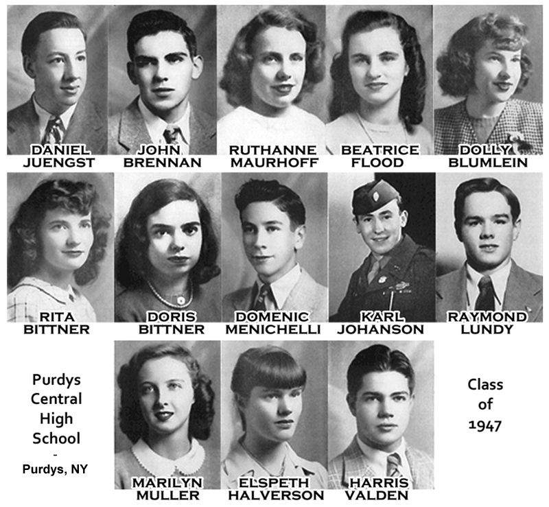 Purdys Central High School - Class of 1947
