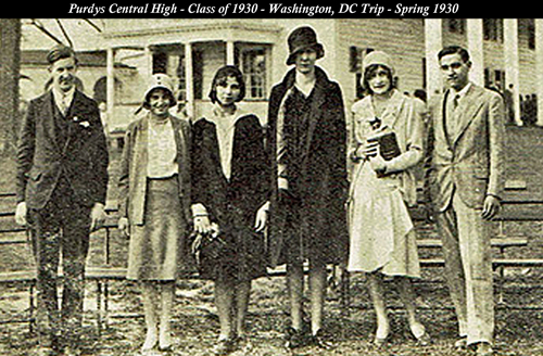 First Graduating Class of Purdys Central High - Class of 1930