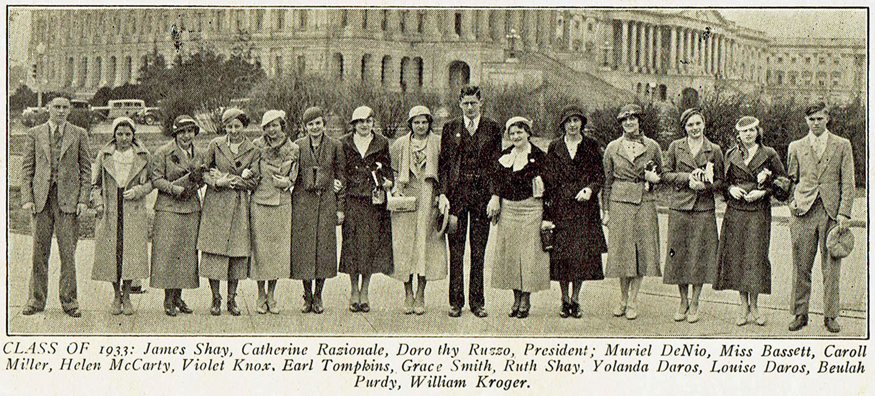 Purdys central High - Class of 1933 - Washington DC trip