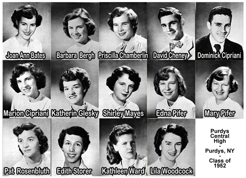 Purdys Central High School - Class of 1952